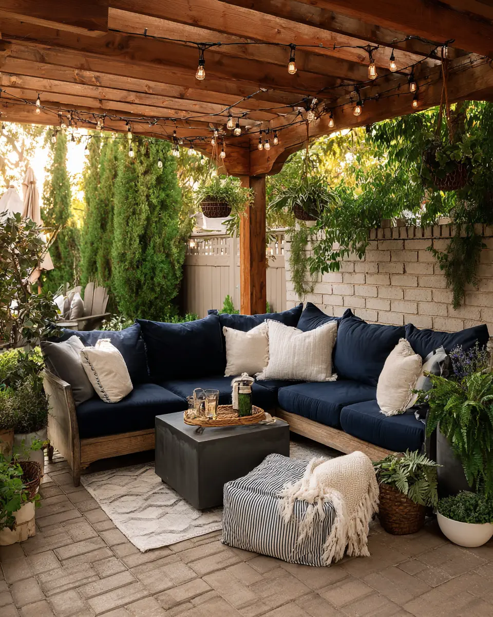 Navy Farmhouse Patio Decor Ideas
