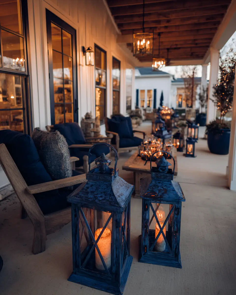 Navy Farmhouse Patio Decor Ideas