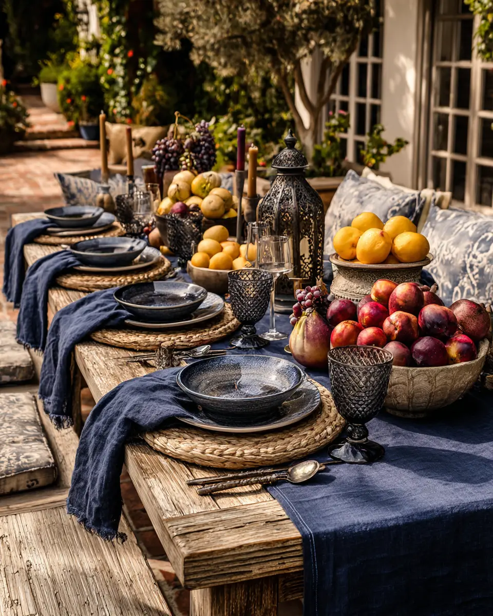 Navy Farmhouse Patio Decor Ideas