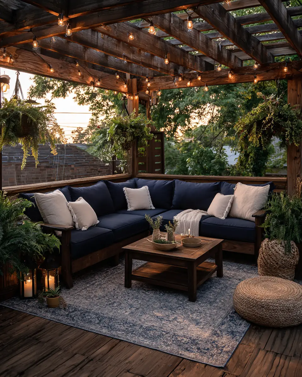 Navy Farmhouse Patio Decor Ideas