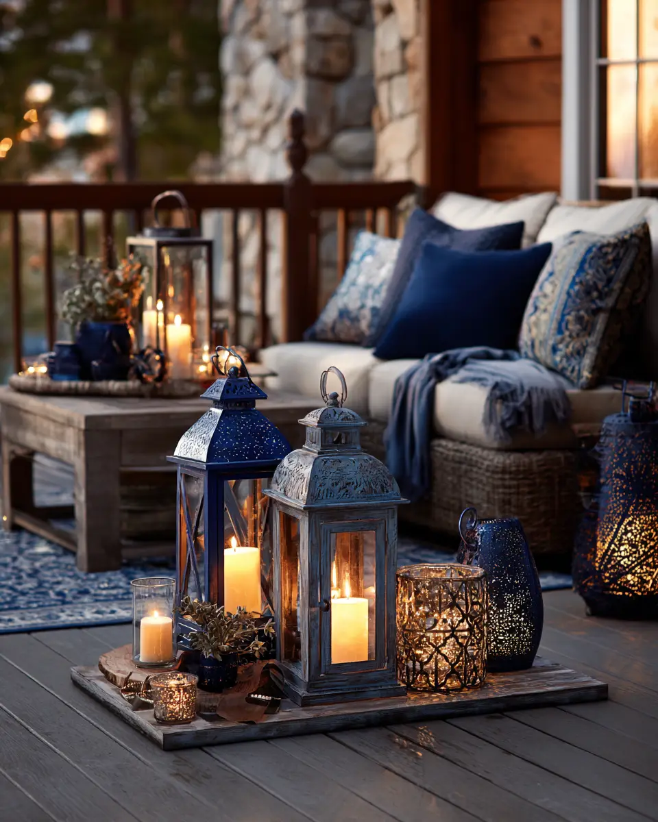 Navy Farmhouse Patio Decor Ideas