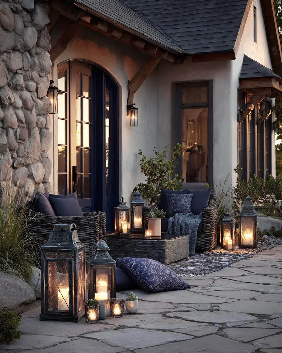 Navy Farmhouse Patio Decor Ideas