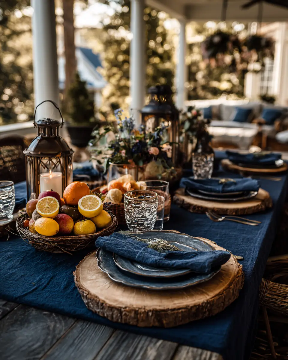 Navy Farmhouse Patio Decor Ideas