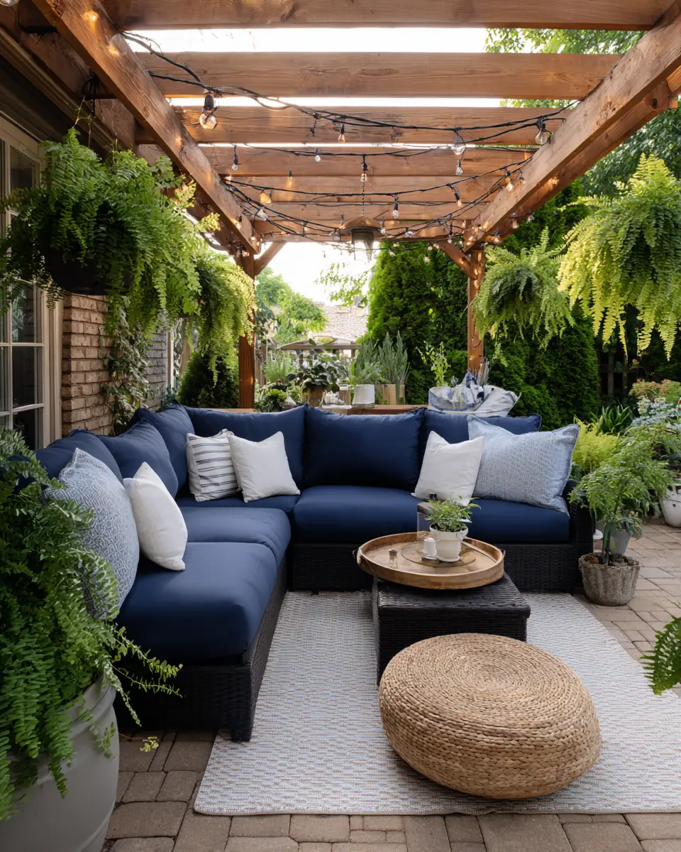 Navy Farmhouse Patio Decor Ideas