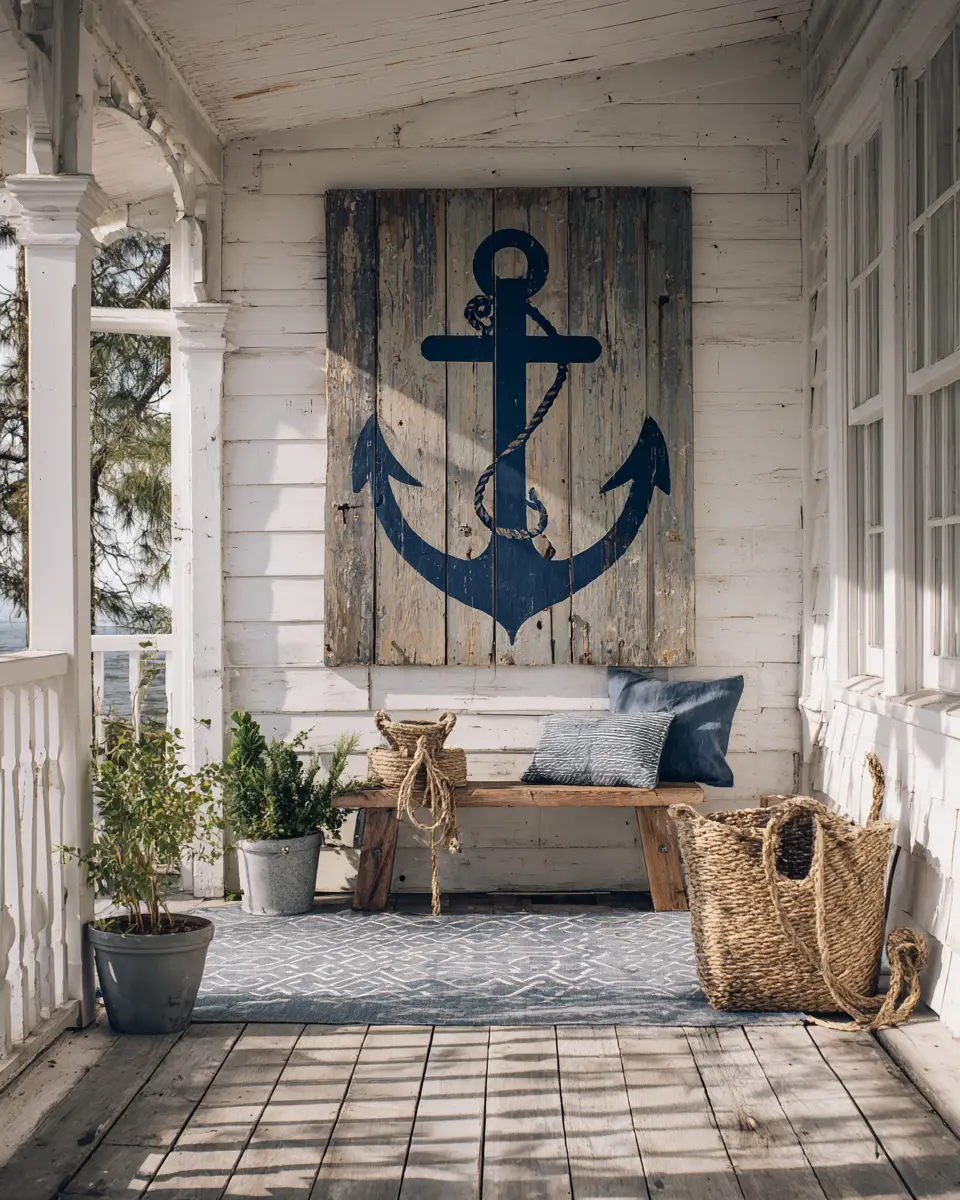 Navy Farmhouse Patio Decor Ideas