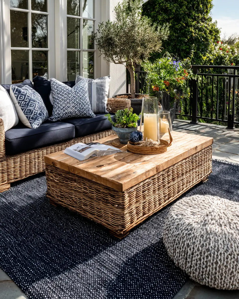 Navy Farmhouse Patio Decor Ideas