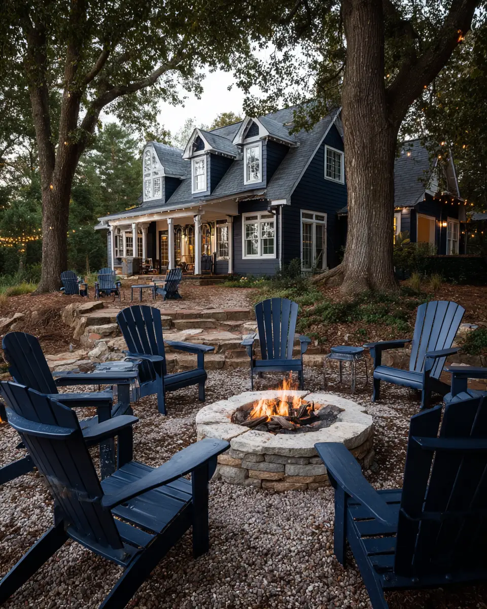 Navy Farmhouse Patio Decor Ideas