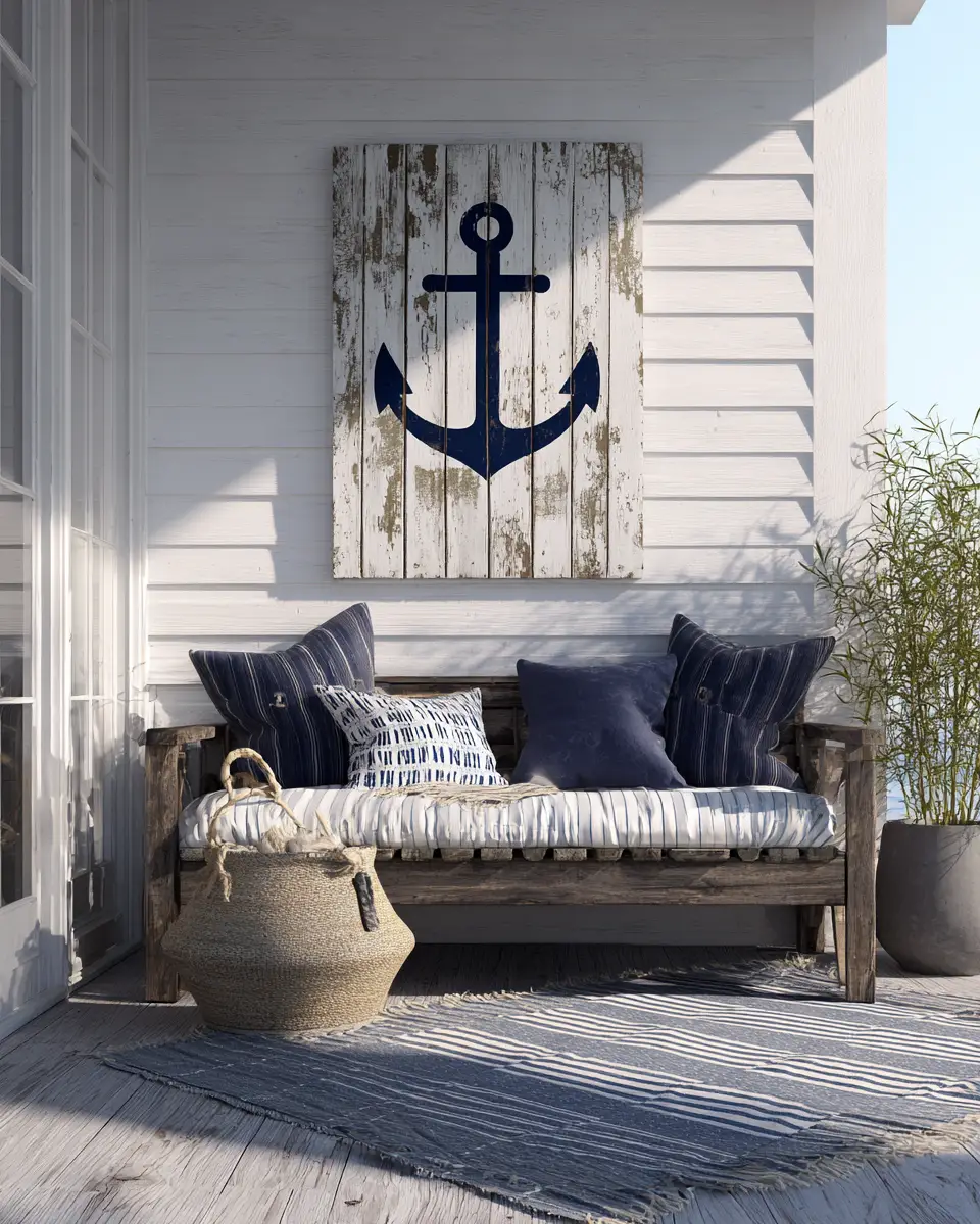 Navy Farmhouse Patio Decor Ideas