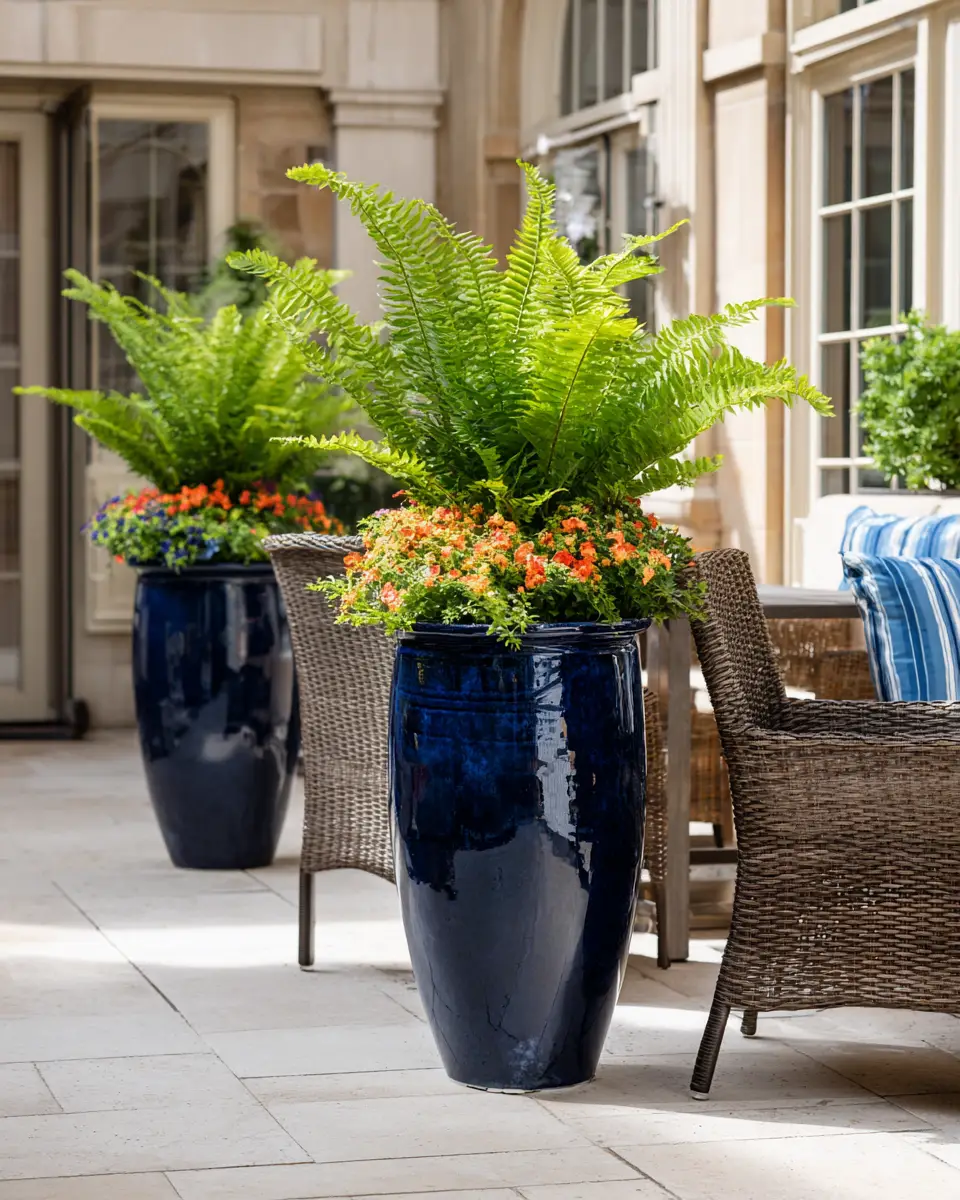 Navy Farmhouse Patio Decor Ideas