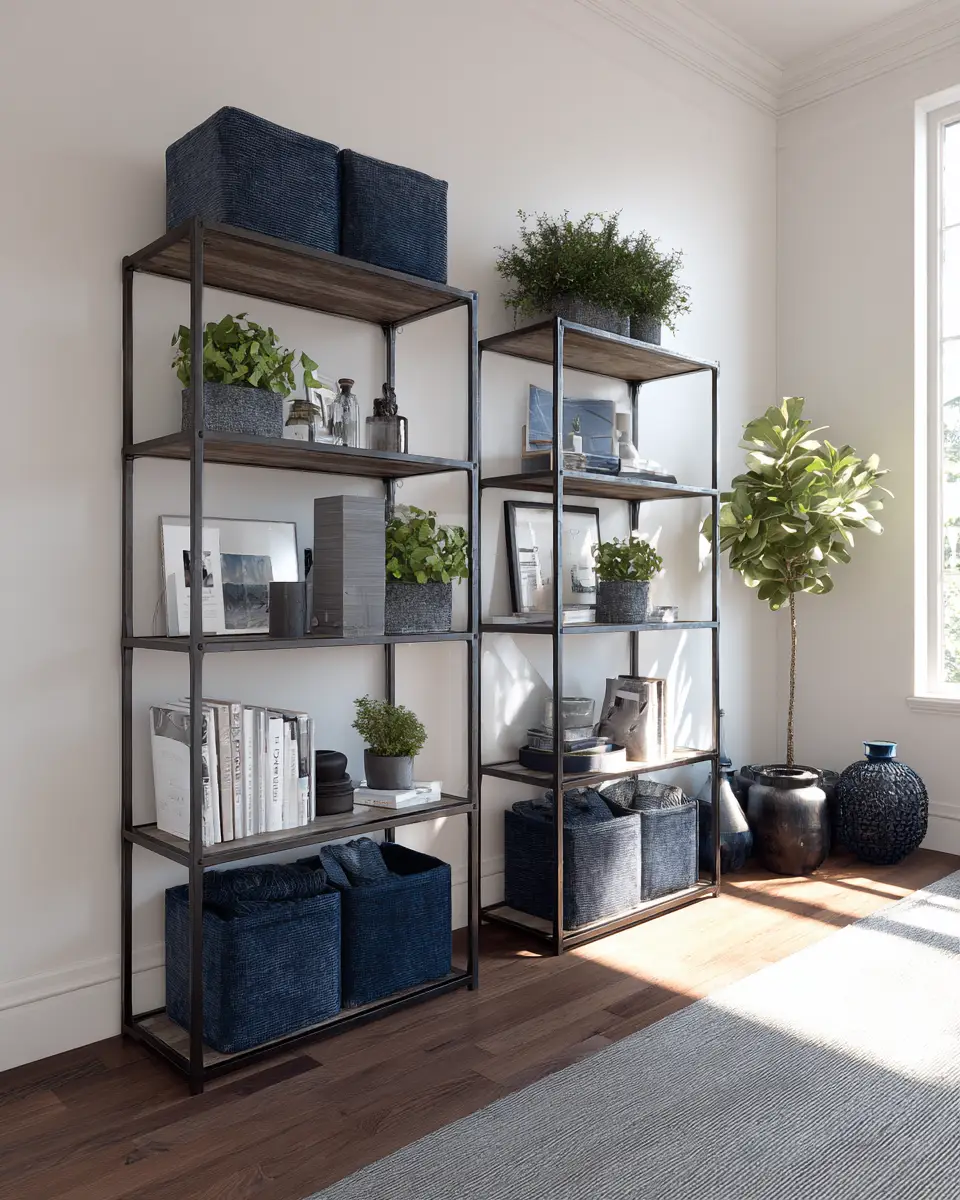 Navy Industrial Bedroom Decor Ideas