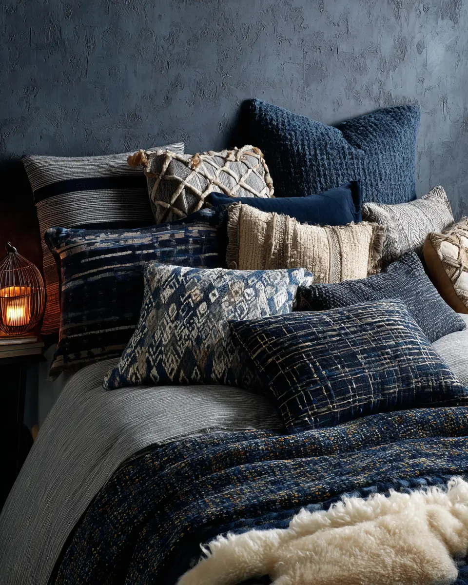 Navy Industrial Bedroom Decor Ideas