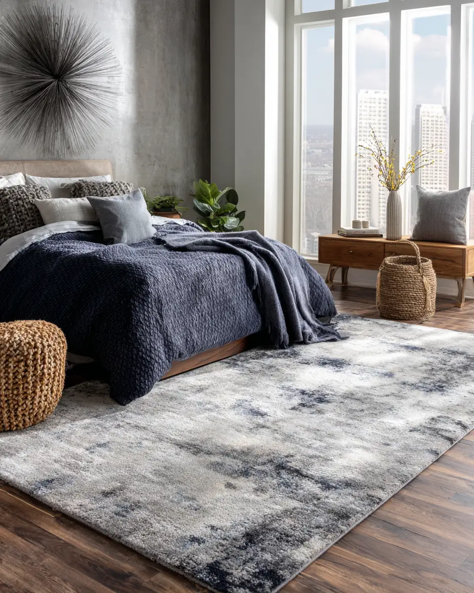 Navy Industrial Bedroom Decor Ideas