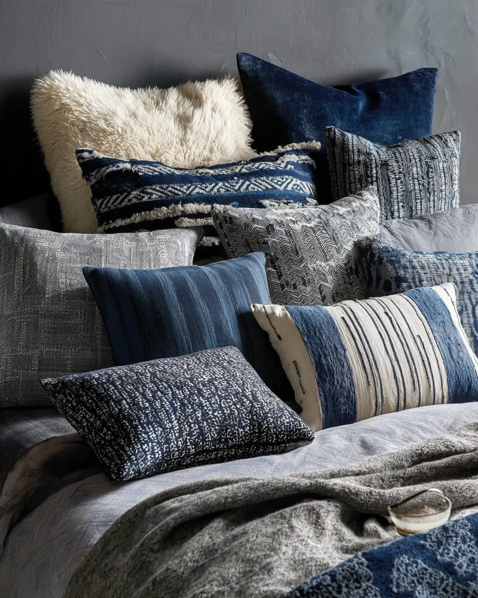 Navy Industrial Bedroom Decor Ideas