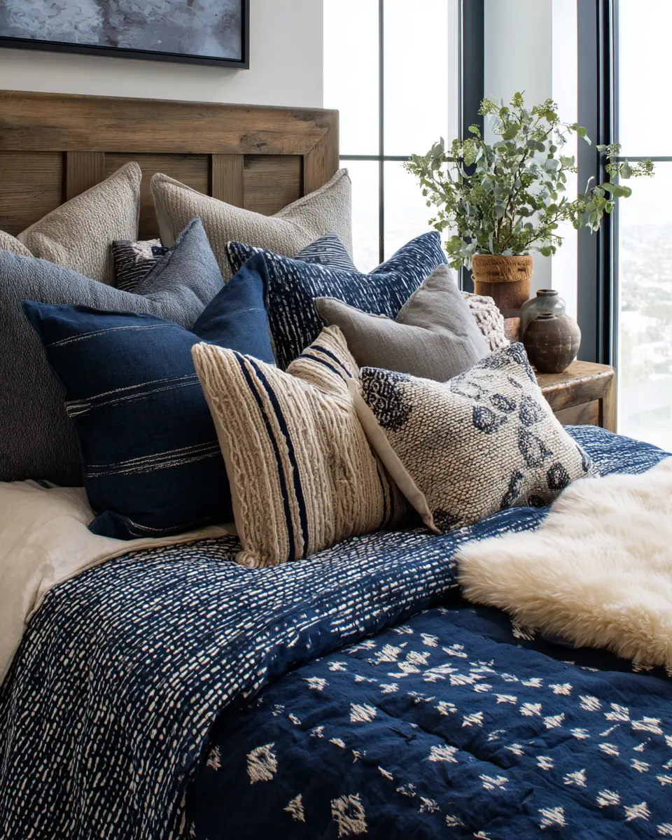 Navy Industrial Bedroom Decor Ideas
