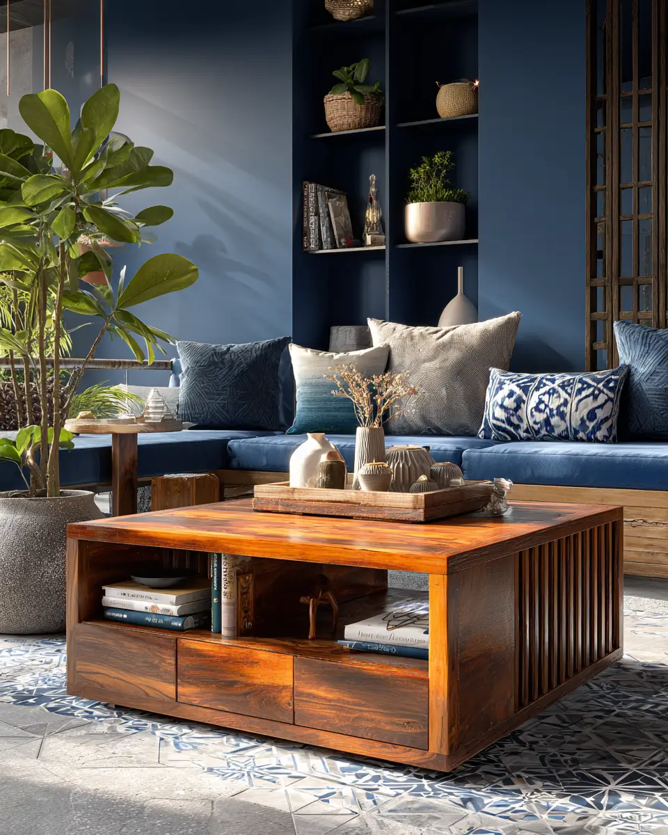 Navy Japandi Balcony Decor Ideas