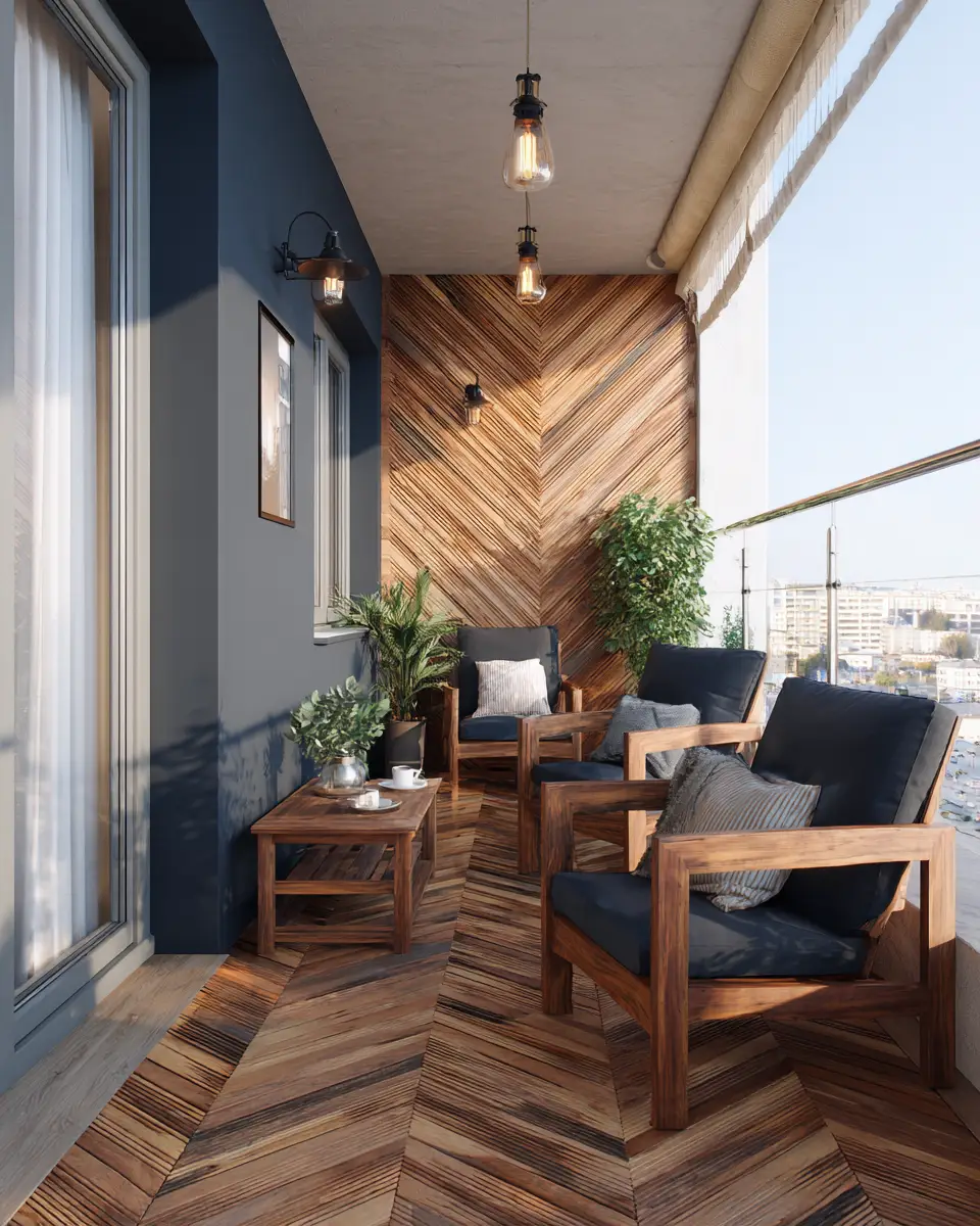 Navy Japandi Balcony Decor Ideas