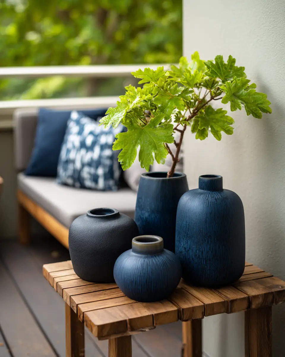 Navy Japandi Balcony Decor Ideas