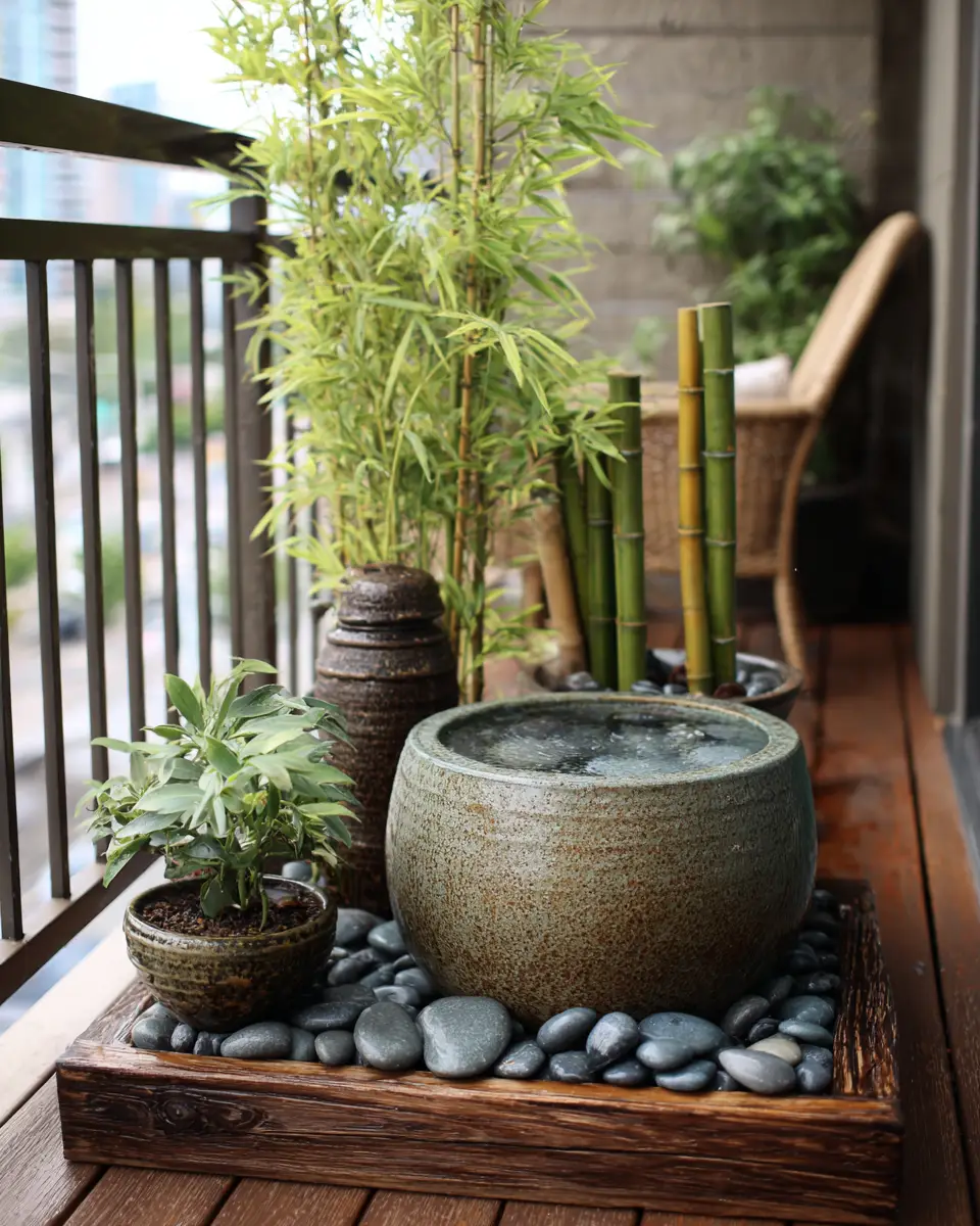 Navy Japandi Balcony Decor Ideas