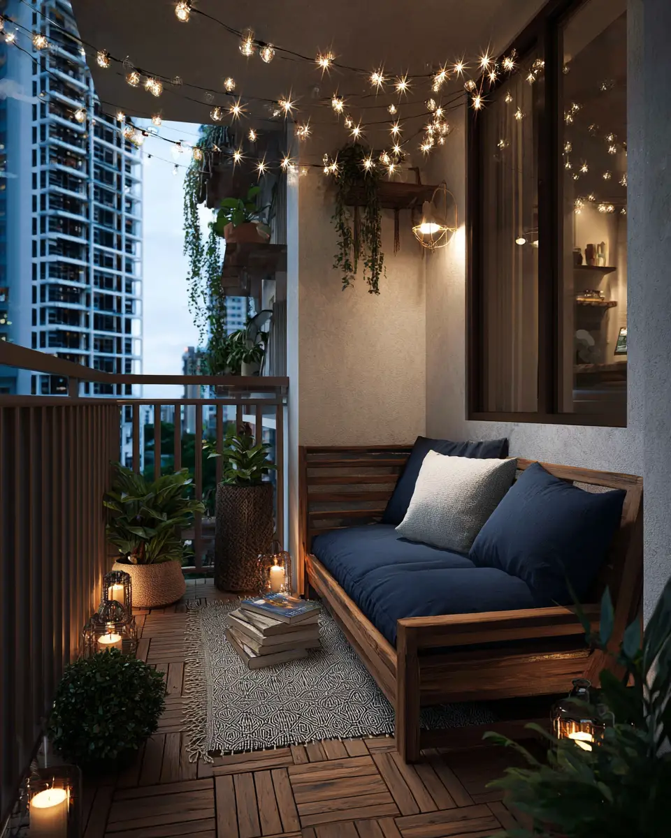 Navy Japandi Balcony Decor Ideas