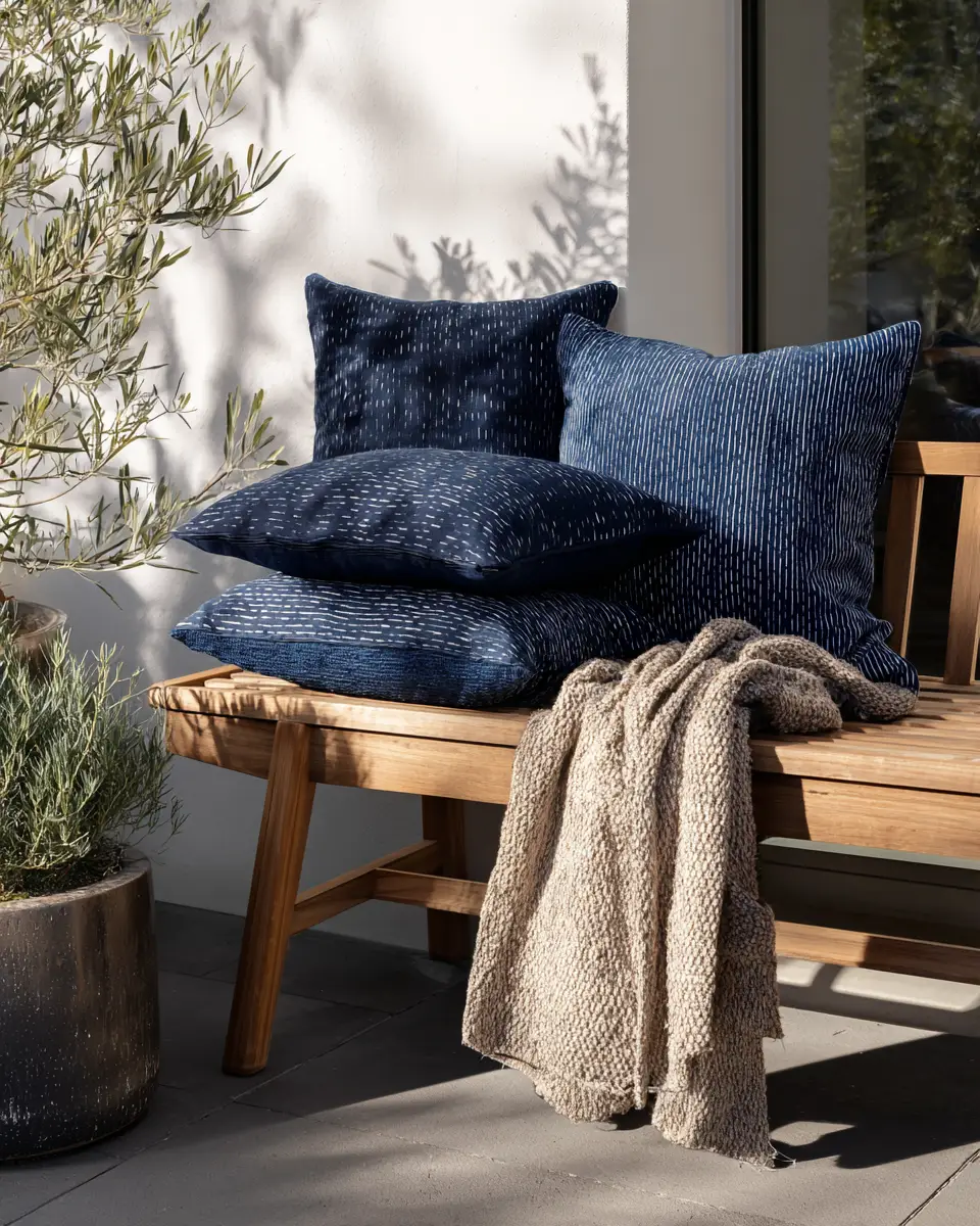 Navy Japandi Balcony Decor Ideas