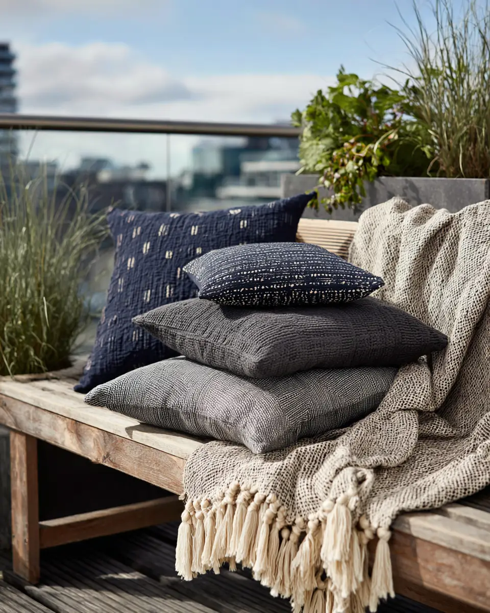 Navy Japandi Balcony Decor Ideas