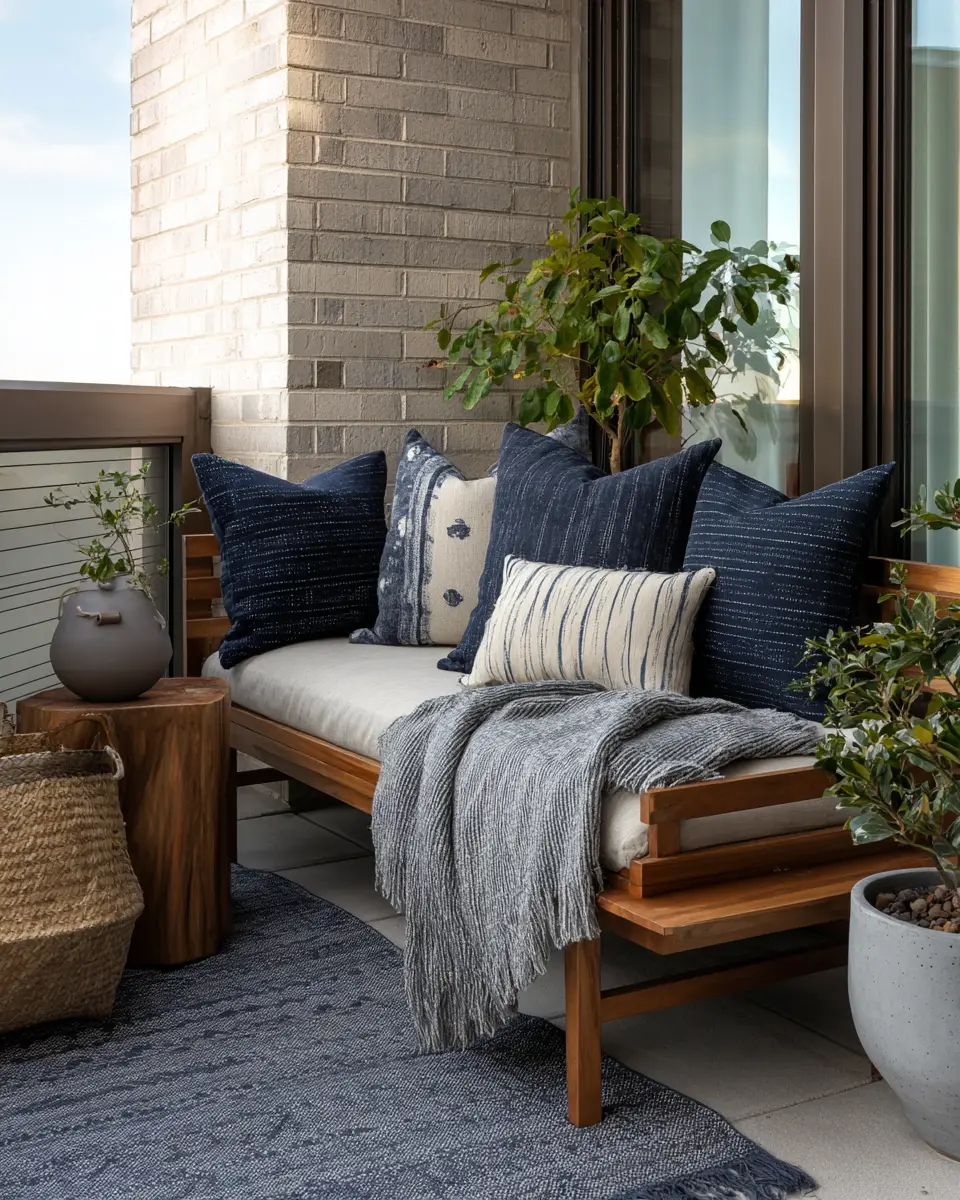 Navy Japandi Balcony Decor Ideas