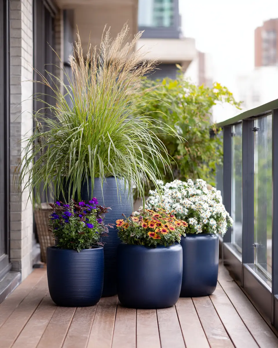 Navy Japandi Balcony Decor Ideas