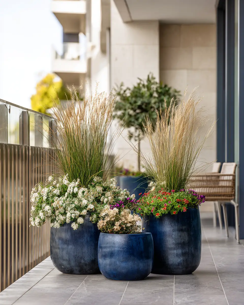 Navy Japandi Balcony Decor Ideas