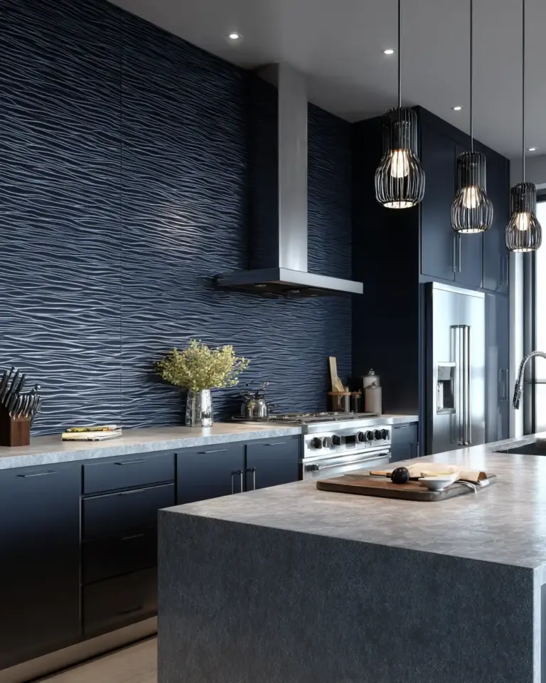 Navy Kitchen Decor Ideas - Featured