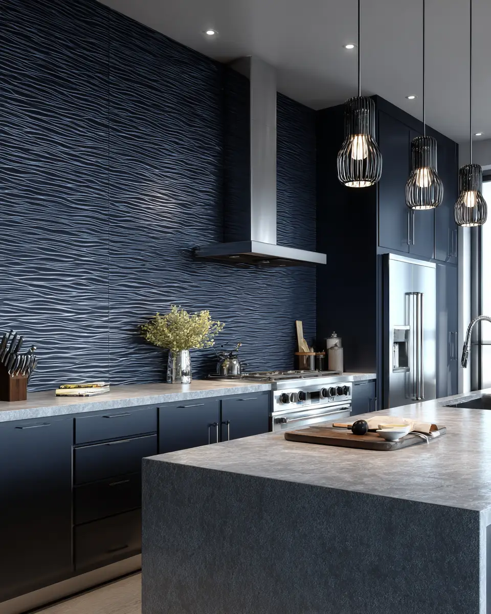 Navy Kitchen Decor Ideas - Featured