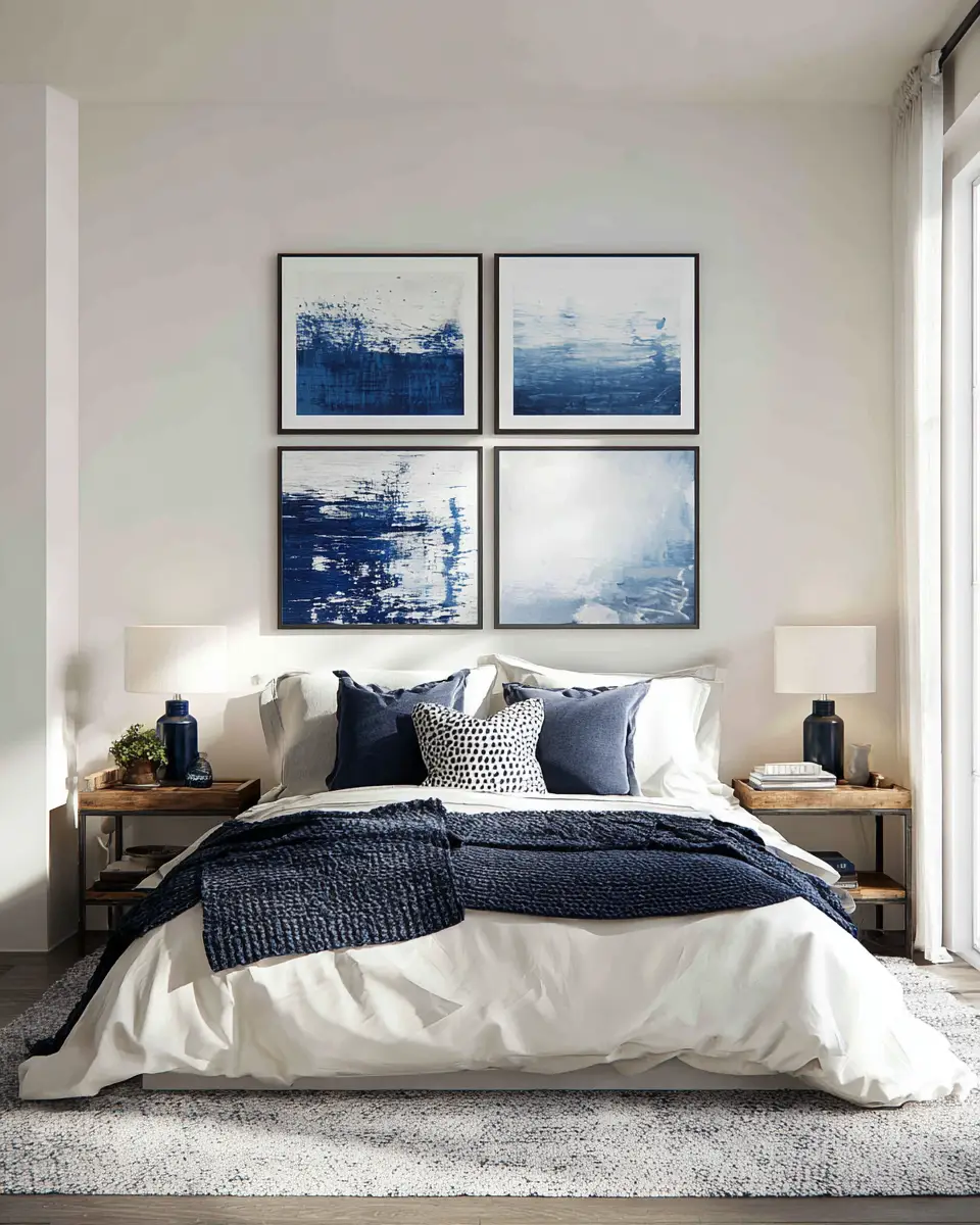 Navy Minimalist Bedroom Decor Ideas