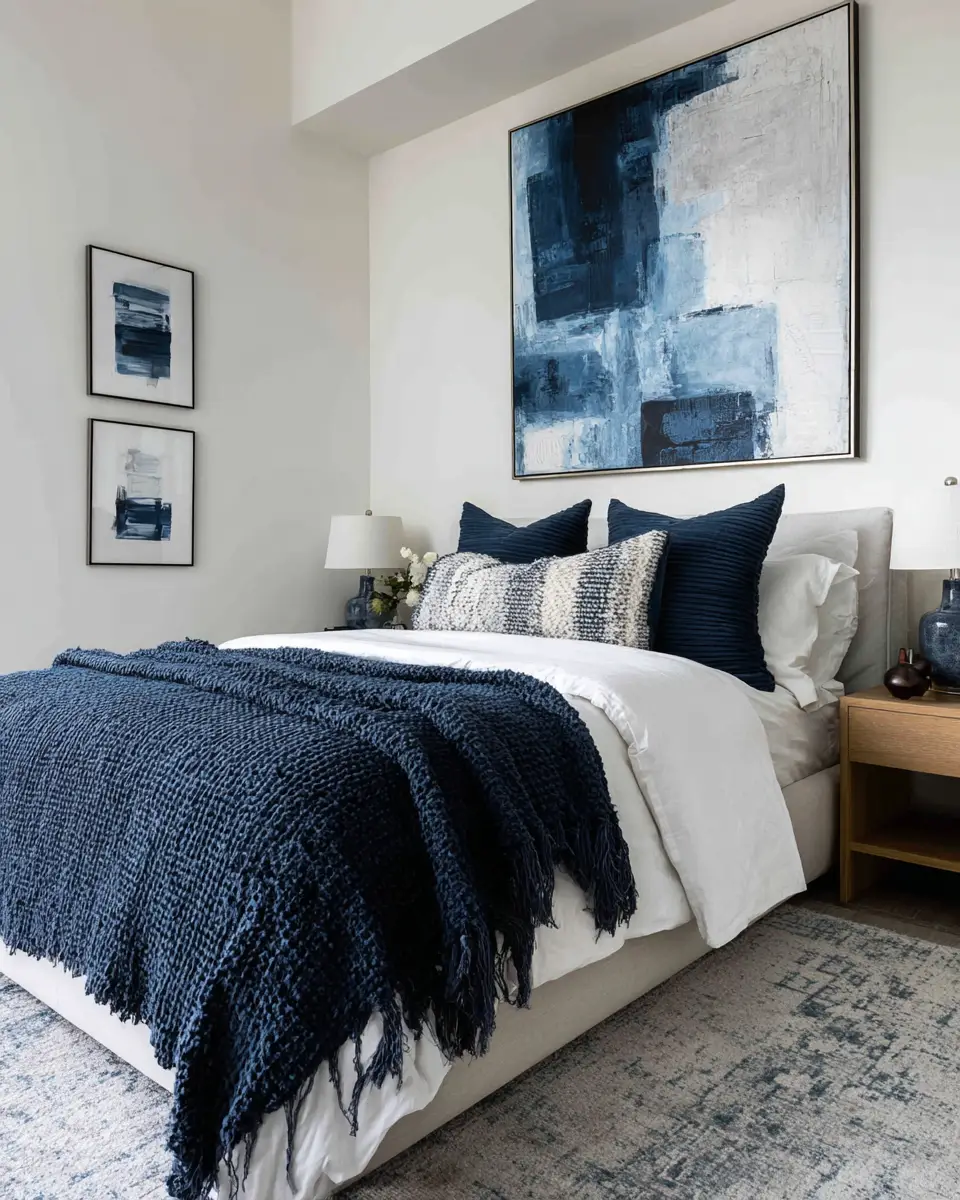 Navy Minimalist Bedroom Decor Ideas