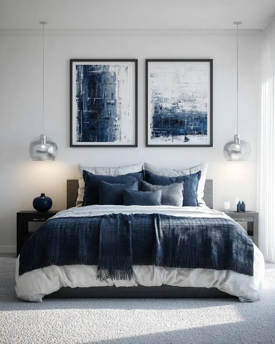 Navy Minimalist Bedroom Decor Ideas