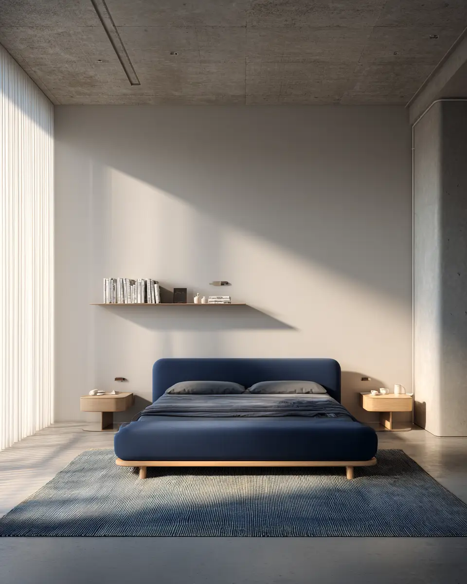 Navy Minimalist Bedroom Decor Ideas