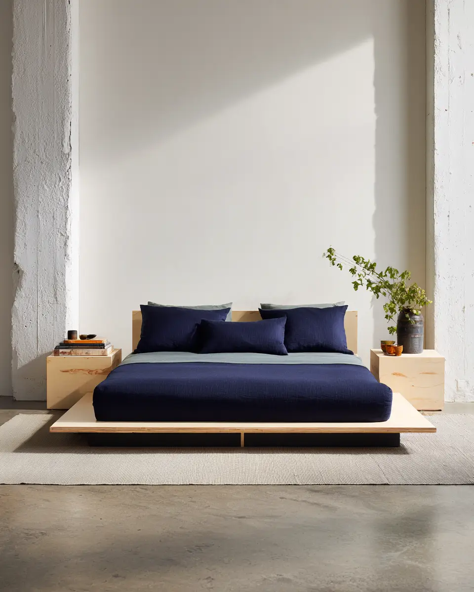 Navy Minimalist Bedroom Decor Ideas