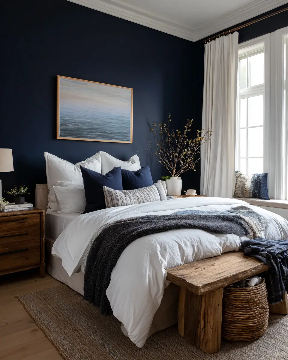 Navy Minimalist Bedroom Decor Ideas