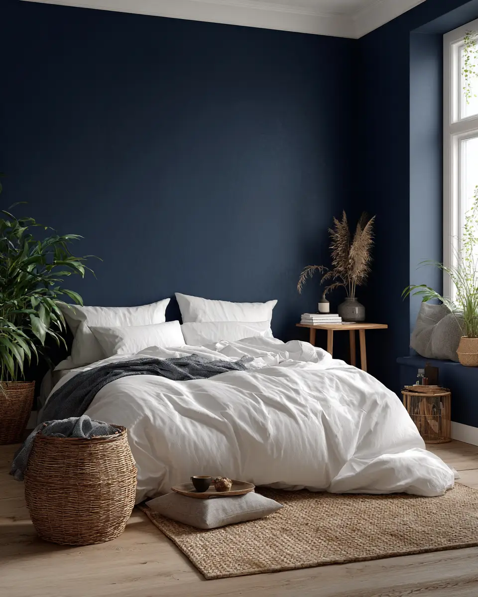 Navy Minimalist Bedroom Decor Ideas