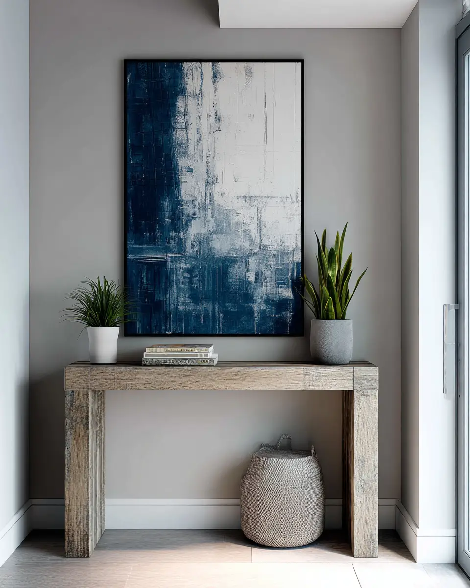 Navy Minimalist Living Room Decor Ideas