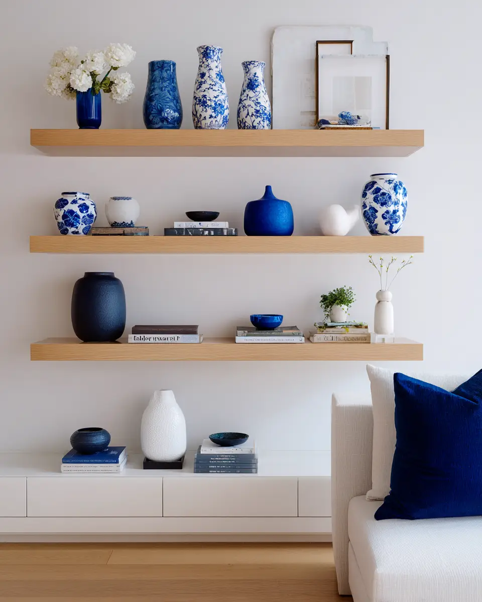 Navy Minimalist Living Room Decor Ideas