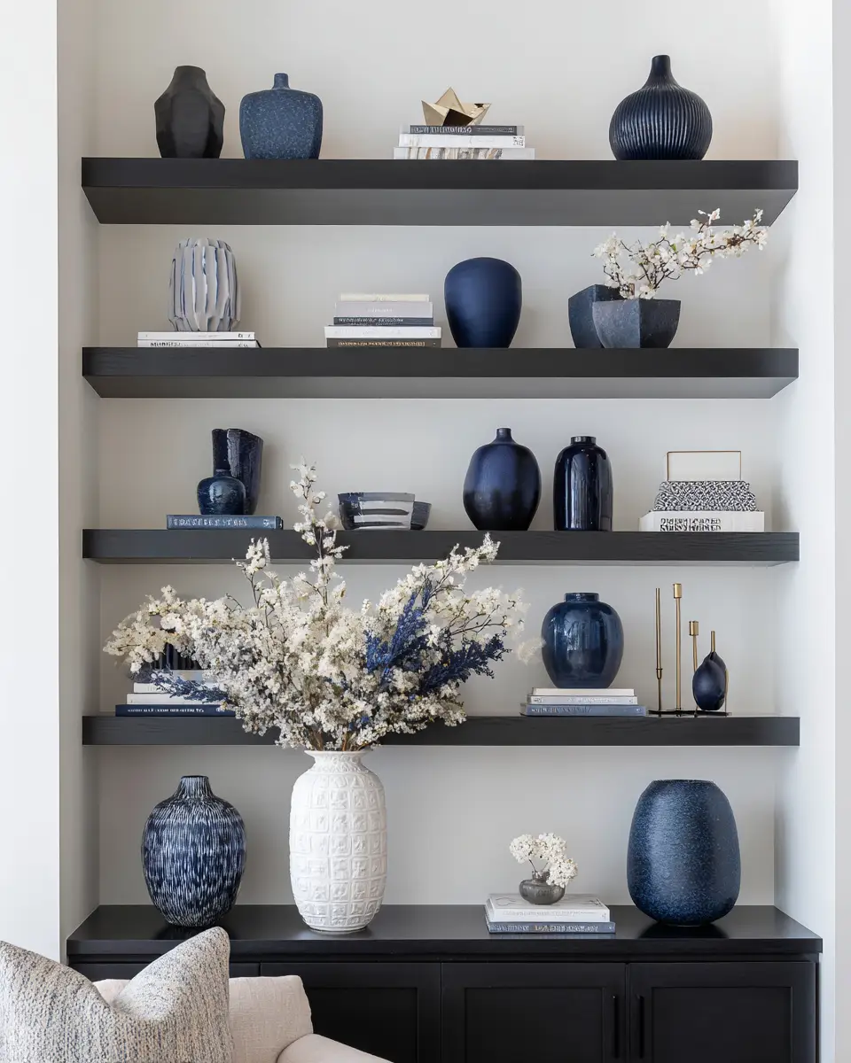 Navy Minimalist Living Room Decor Ideas