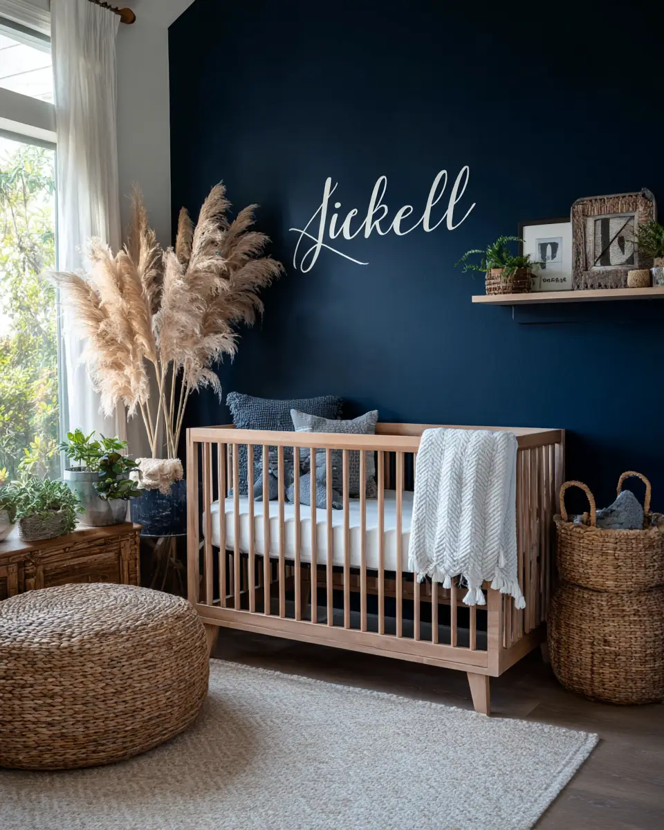 Navy Modern Nursery Decor Ideas