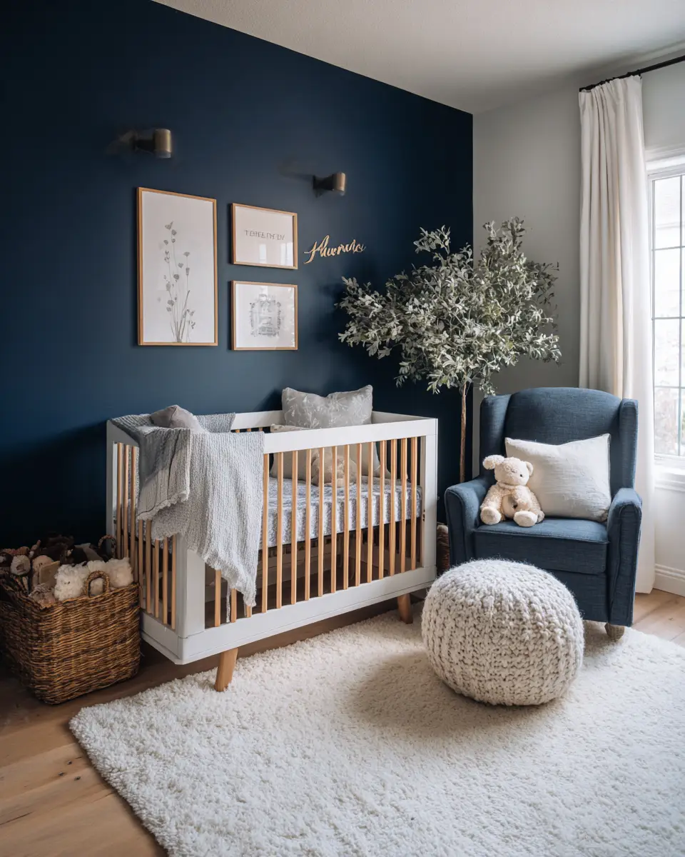 Navy Modern Nursery Decor Ideas