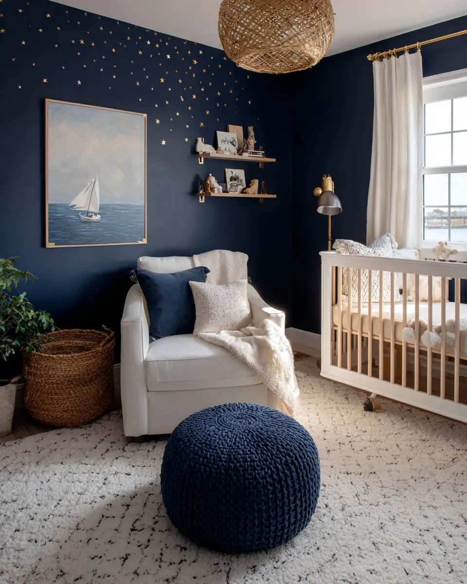 Navy Modern Nursery Decor Ideas