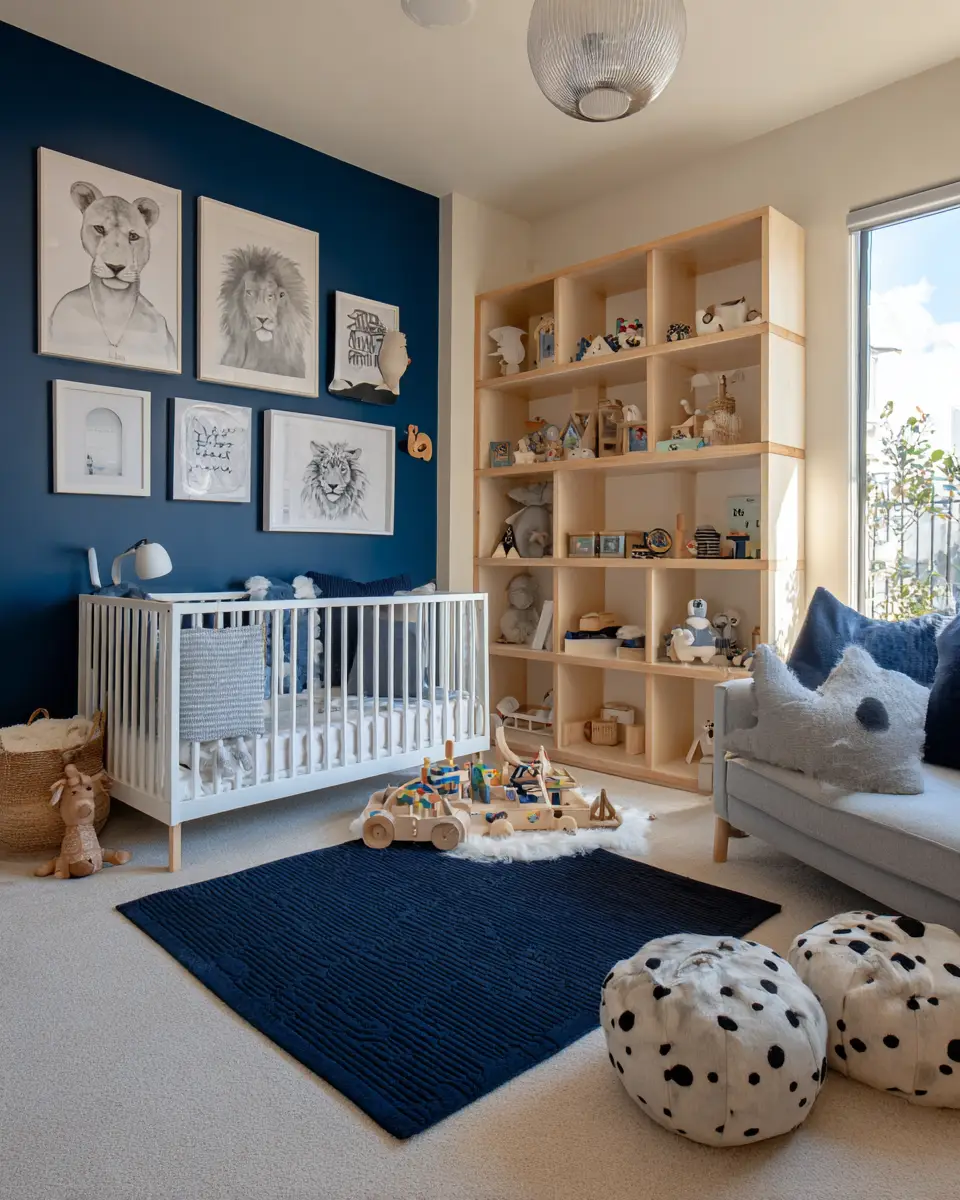 Navy Modern Nursery Decor Ideas