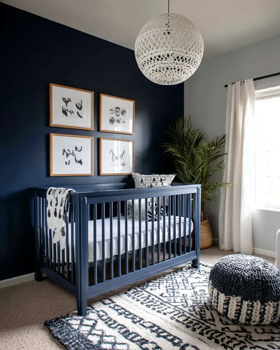 Navy Modern Nursery Decor Ideas