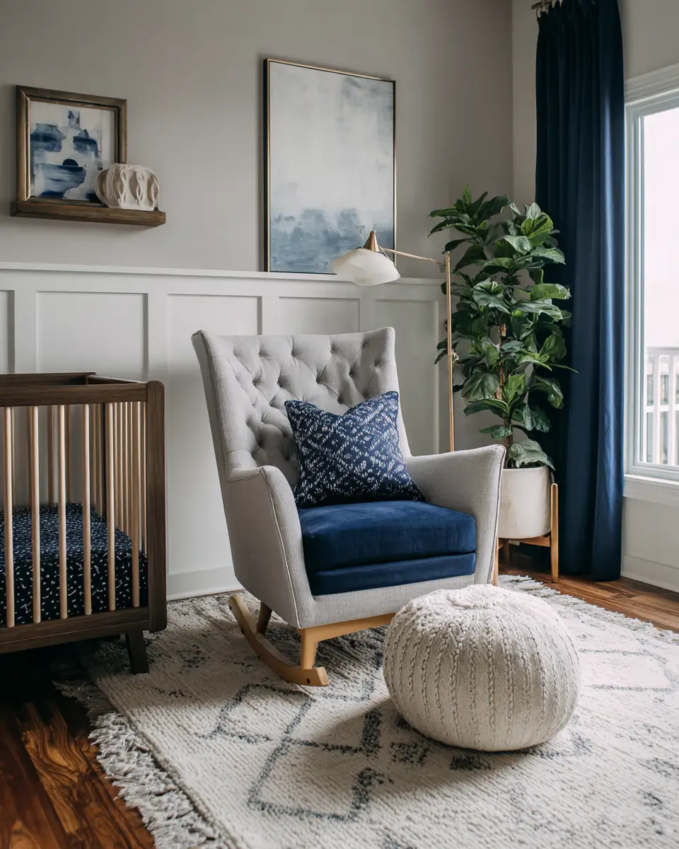 Navy Modern Nursery Decor Ideas