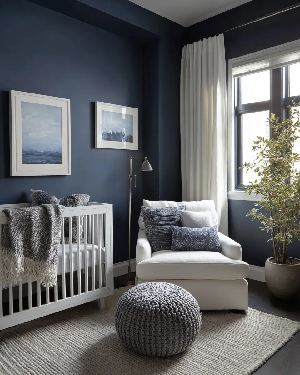 Navy Modern Nursery Decor Ideas