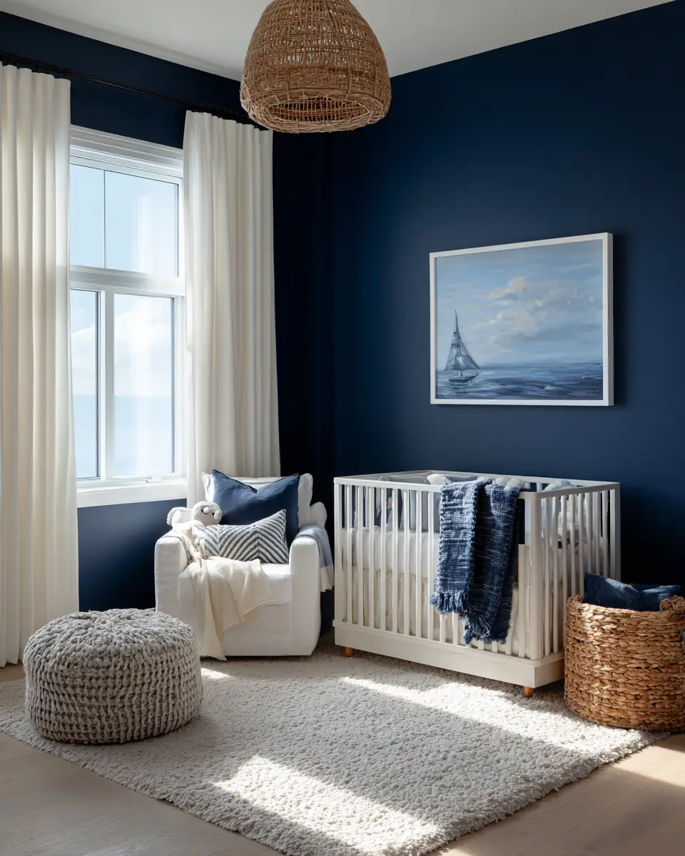 Navy Modern Nursery Decor Ideas