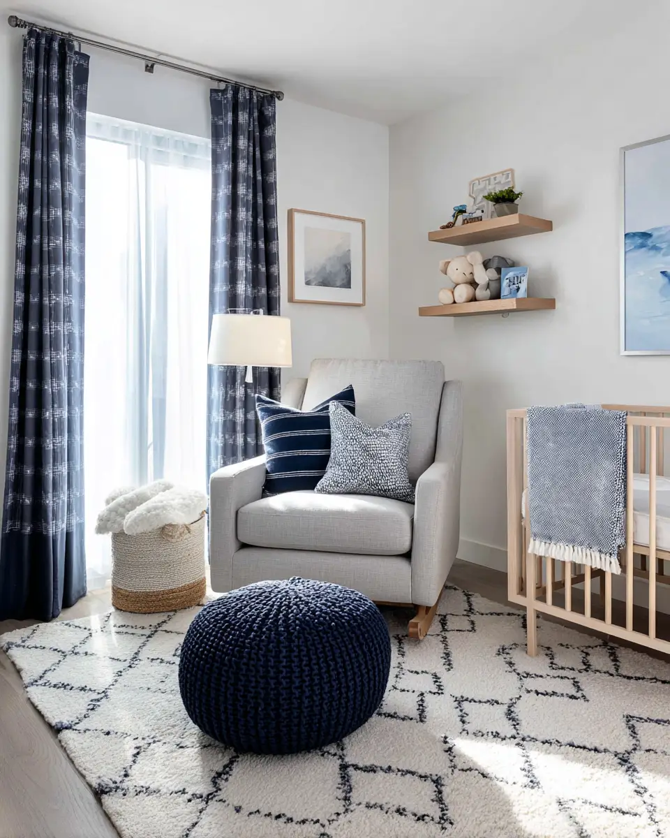 Navy Modern Nursery Decor Ideas