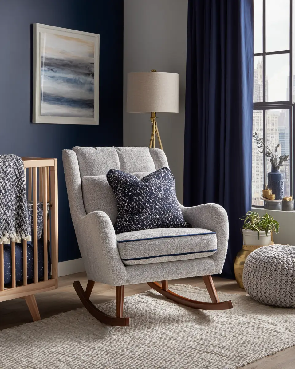 Navy Modern Nursery Decor Ideas